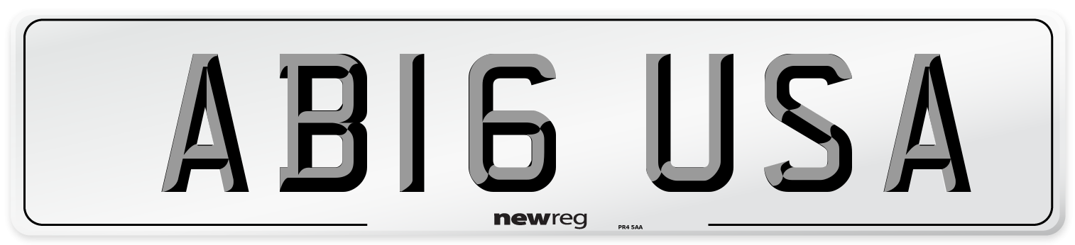 AB16 USA Number Plate from New Reg